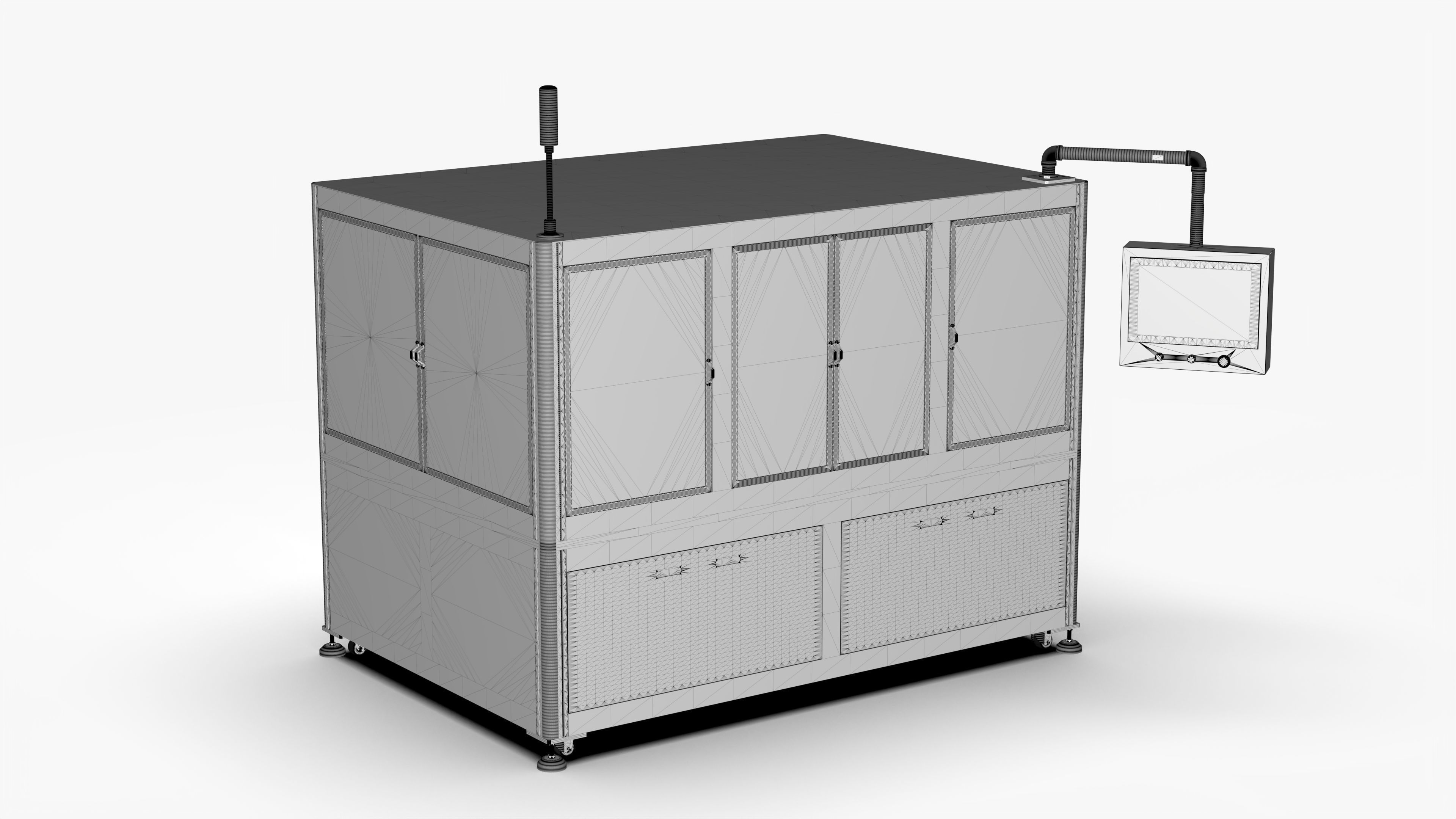Automatic PCB Assembly Machine 3D model_16