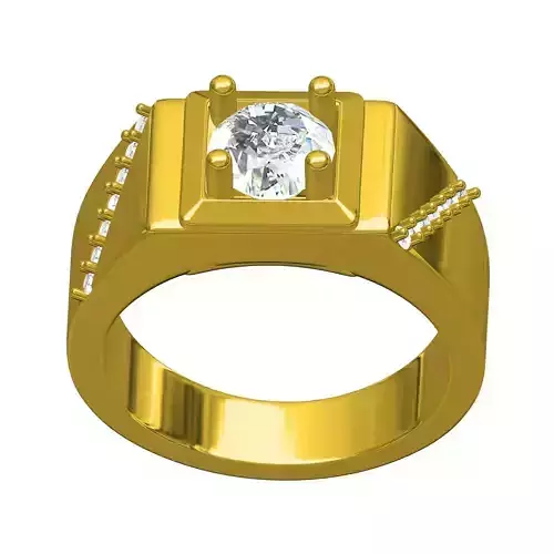 Antique Solitaire Ring for Men