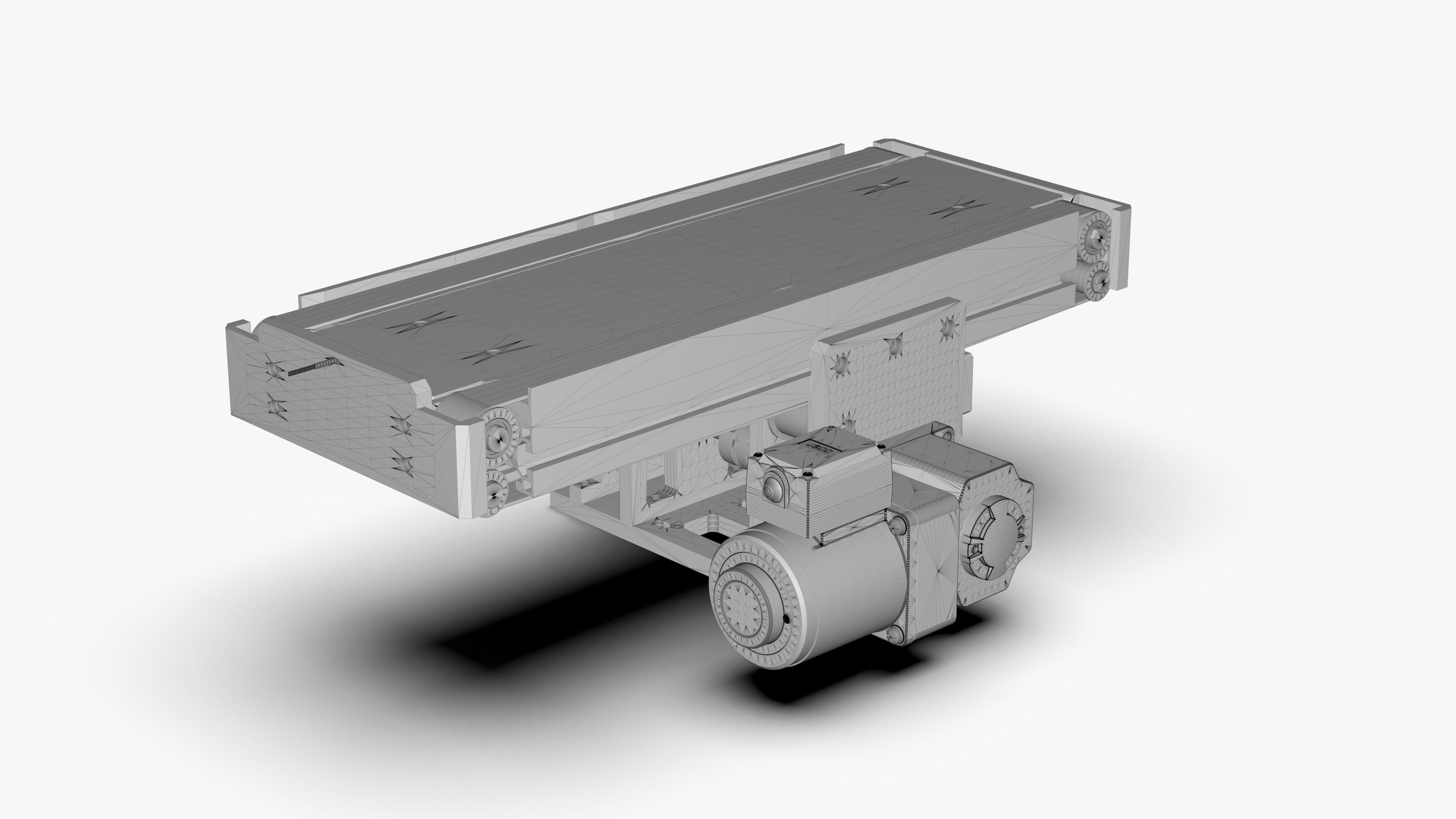 Double Belt Assembly Line Module 3D model_8