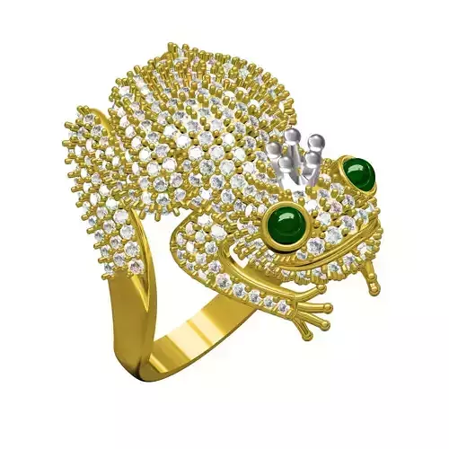 Beautiful King Frog Hip Hop Ring