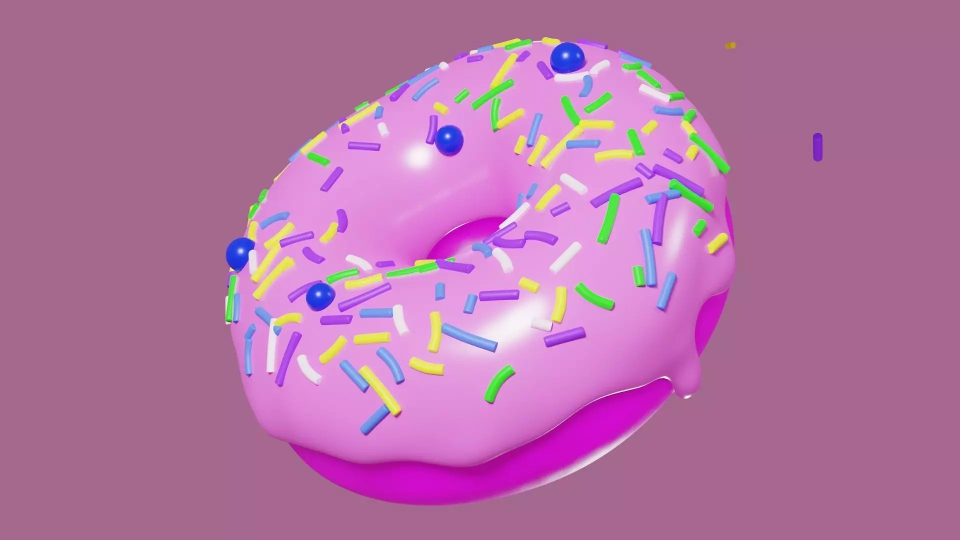 Donut with sprinkles 3D model