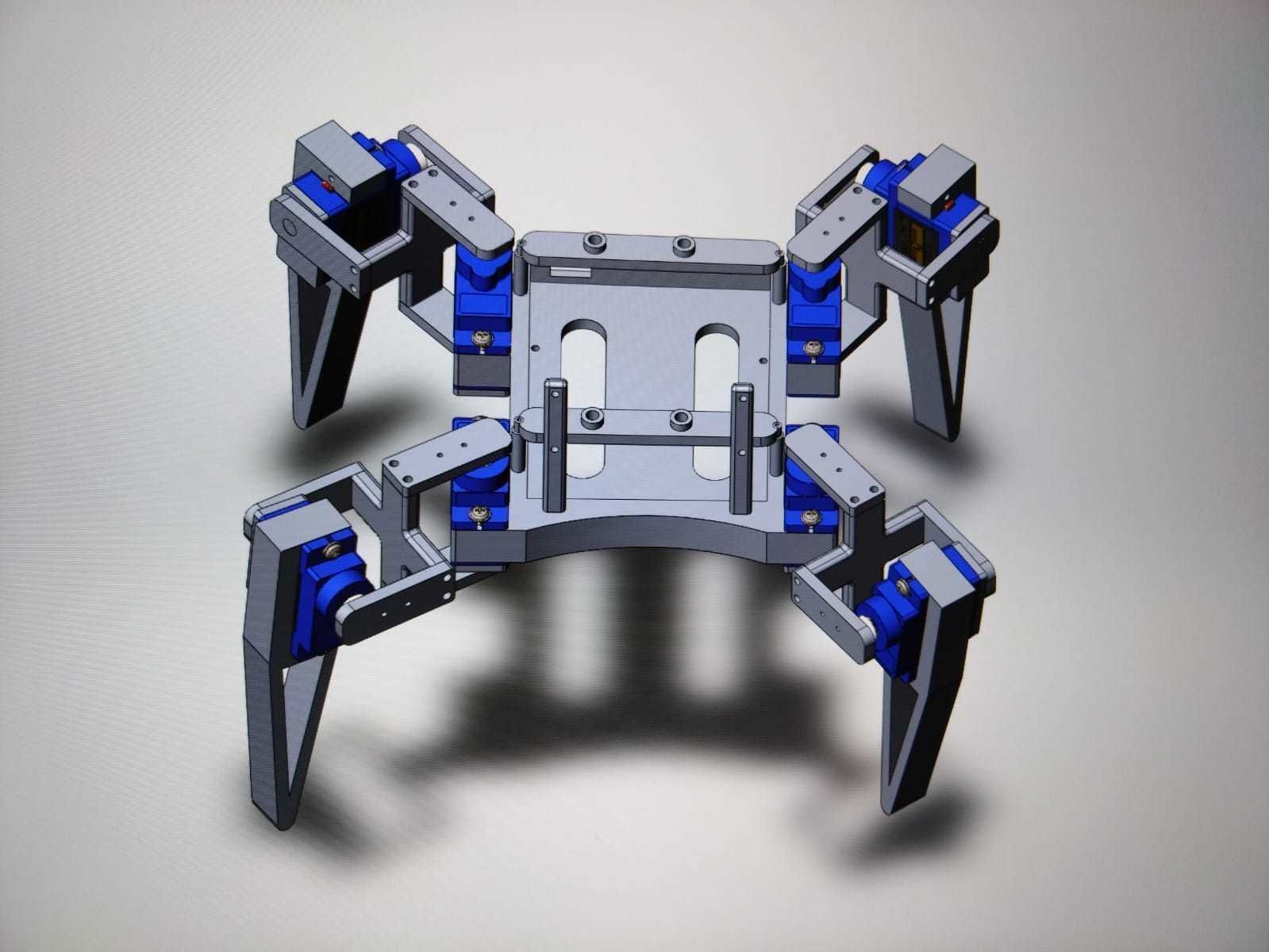 A spider robot with four legs 3D print model_2