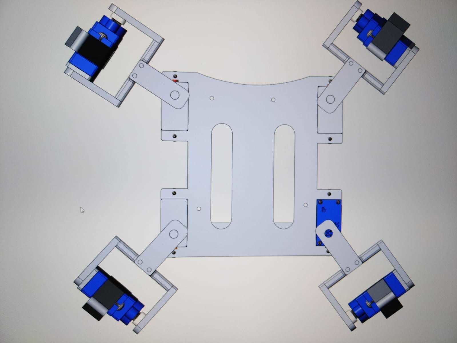 A spider robot with four legs 3D print model_1