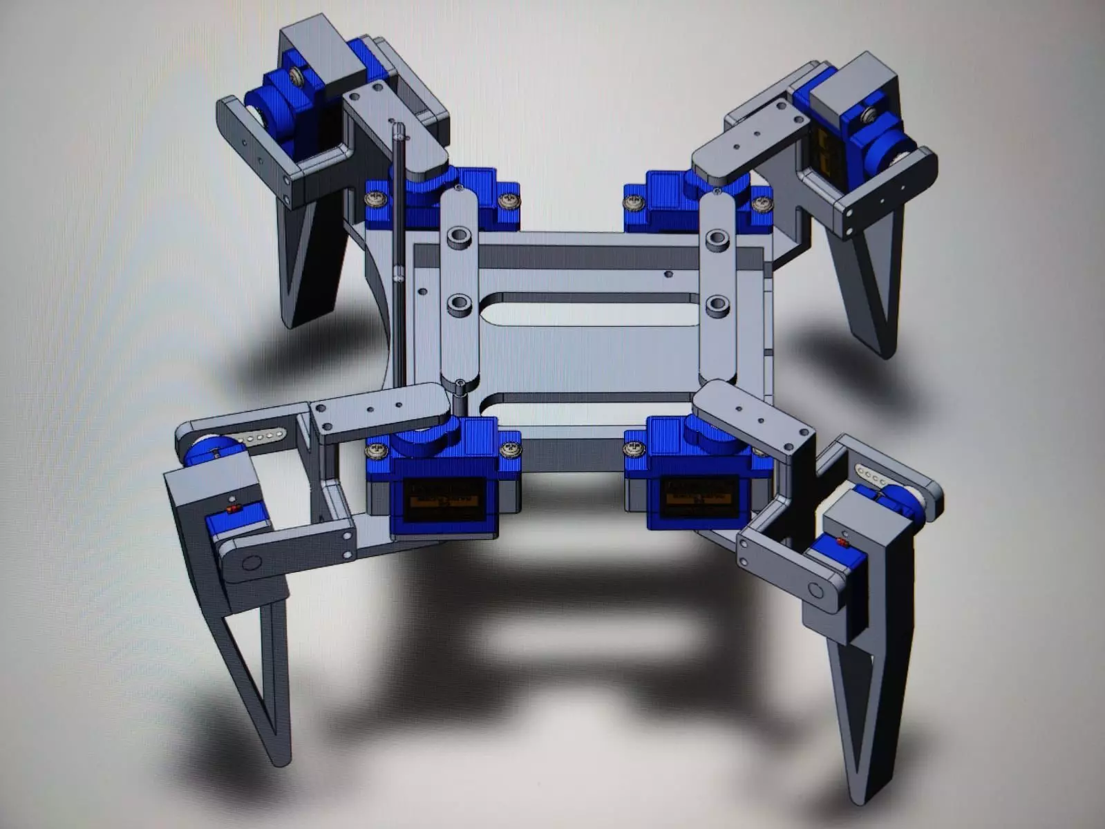 A spider robot with four legs 3D print model_0