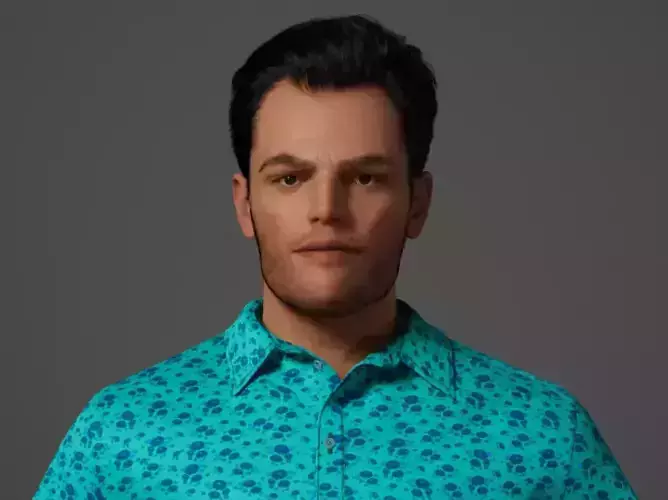 Tommy Vercetti HD Remastered 3D Model Low-poly 3D model Low-poly 3D model