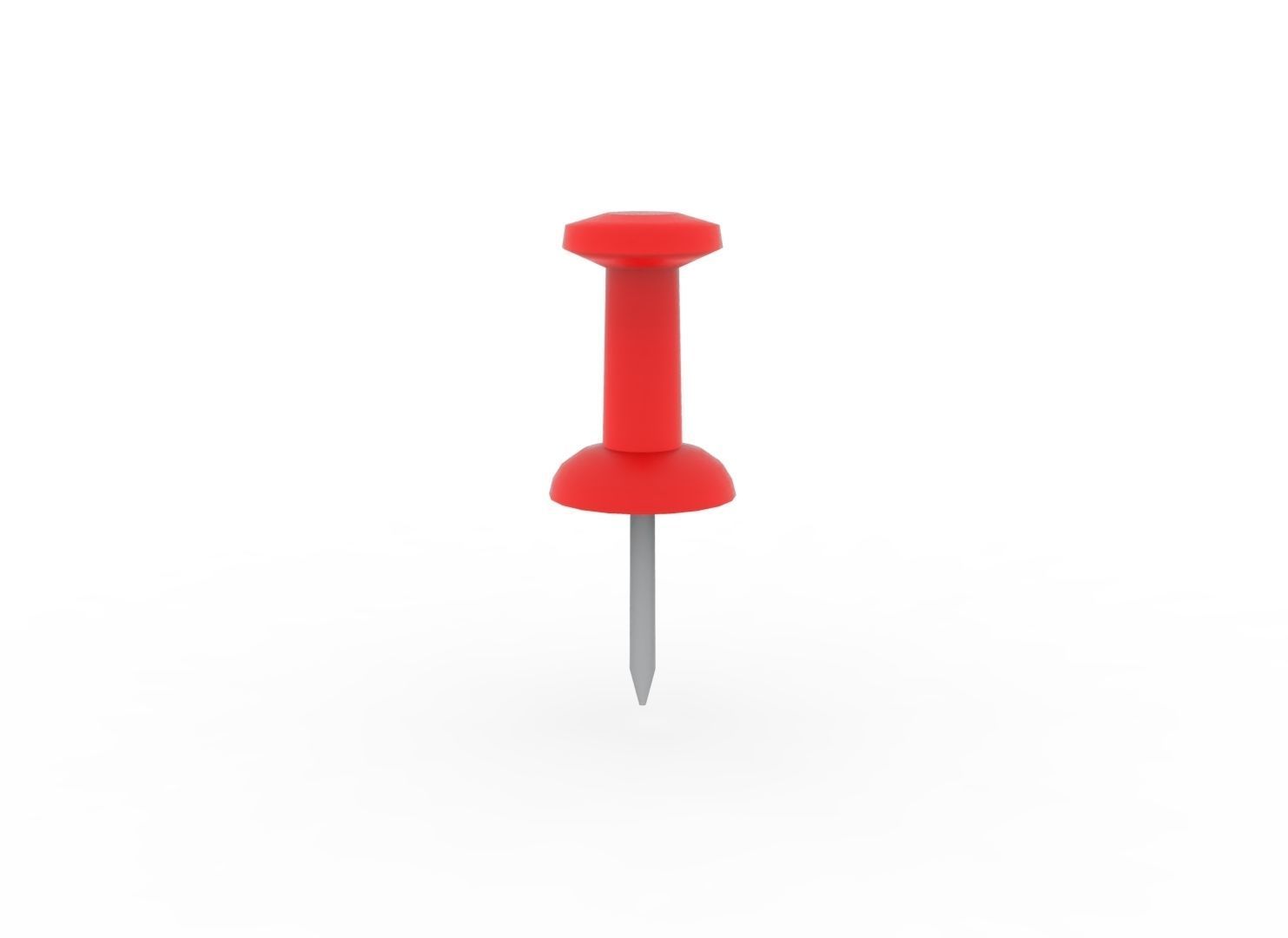 Thumbtack pins simple collection Low-poly 3D model_4