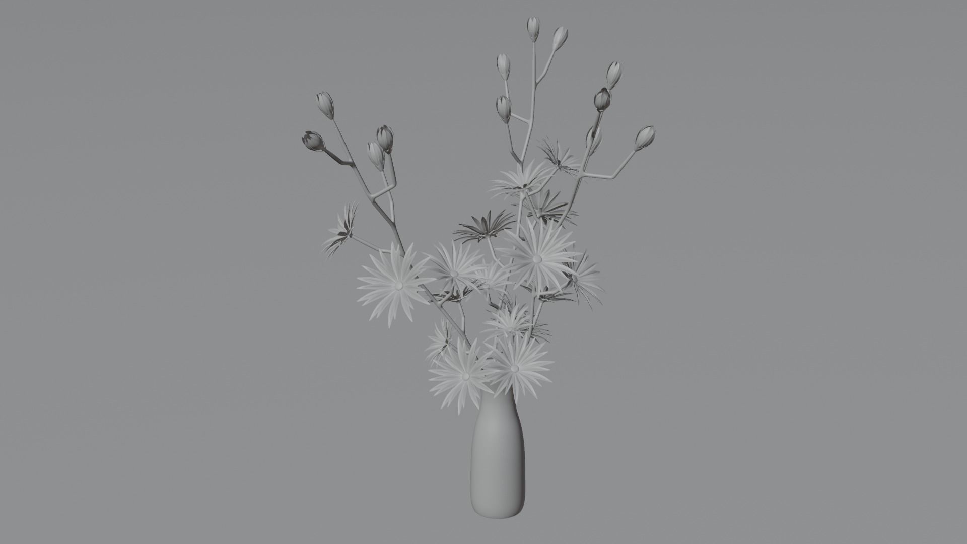3D Flower Model flowers in vase Low-poly 3D model_5