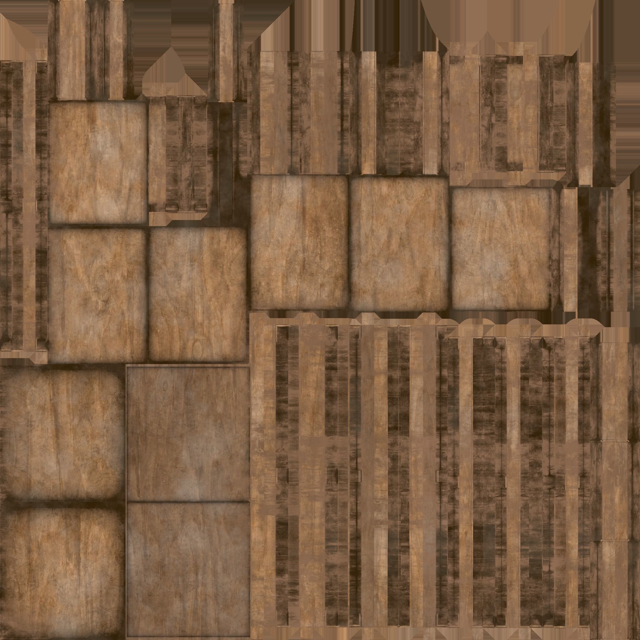 Wooden Box Long Free low-poly 3D model_4