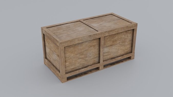 Wooden Box Long Free low-poly 3D model