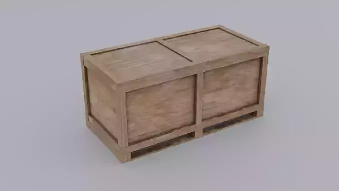 Wooden Box Long Free low-poly 3D model Wooden Box Long Free low-poly 3D model