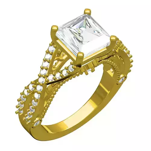 Infinity Design Solitaire Ring