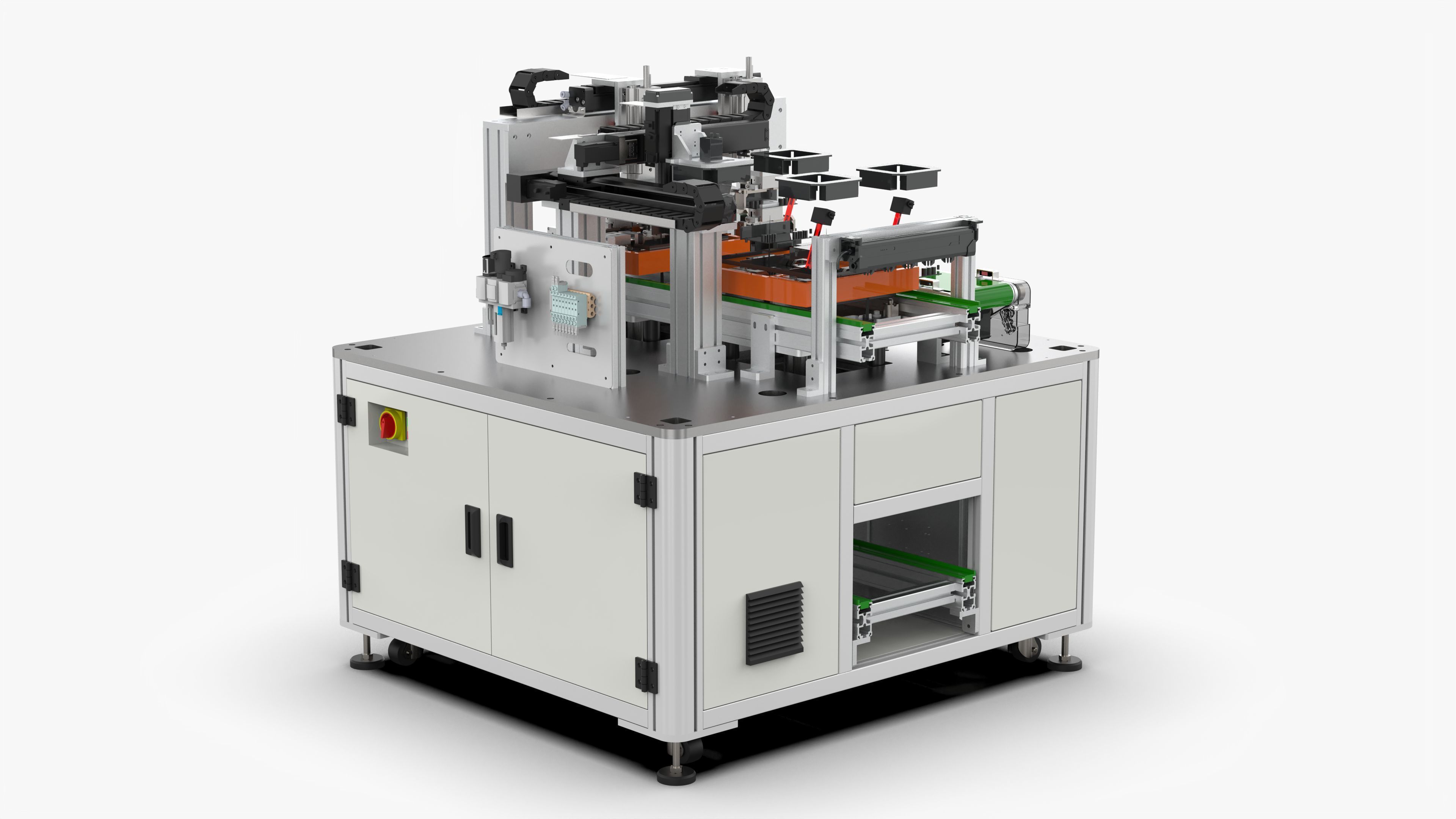 Automatic Glue Detection Stringing Machine 3D model_2