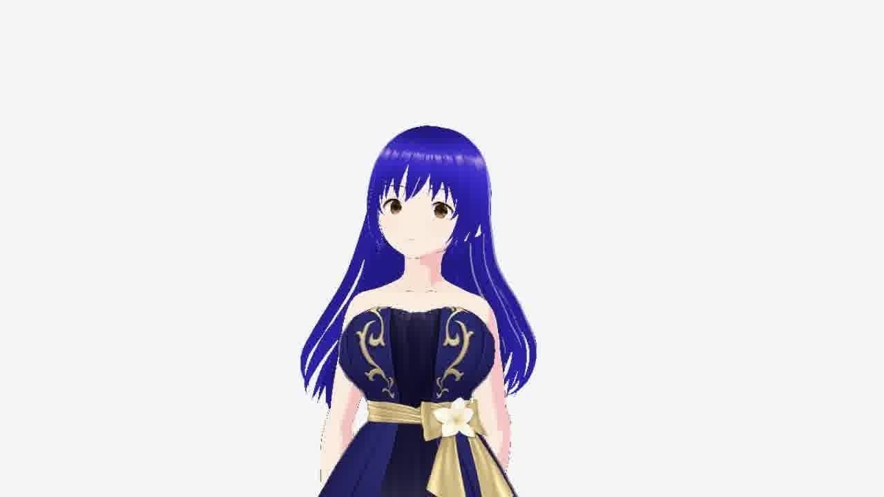 Hot Anime Princess Low-poly 3D model_49