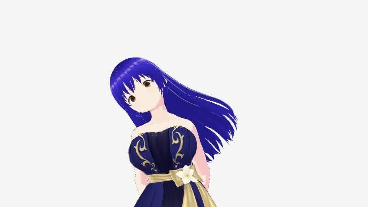 Hot Anime Princess Low-poly 3D model_22