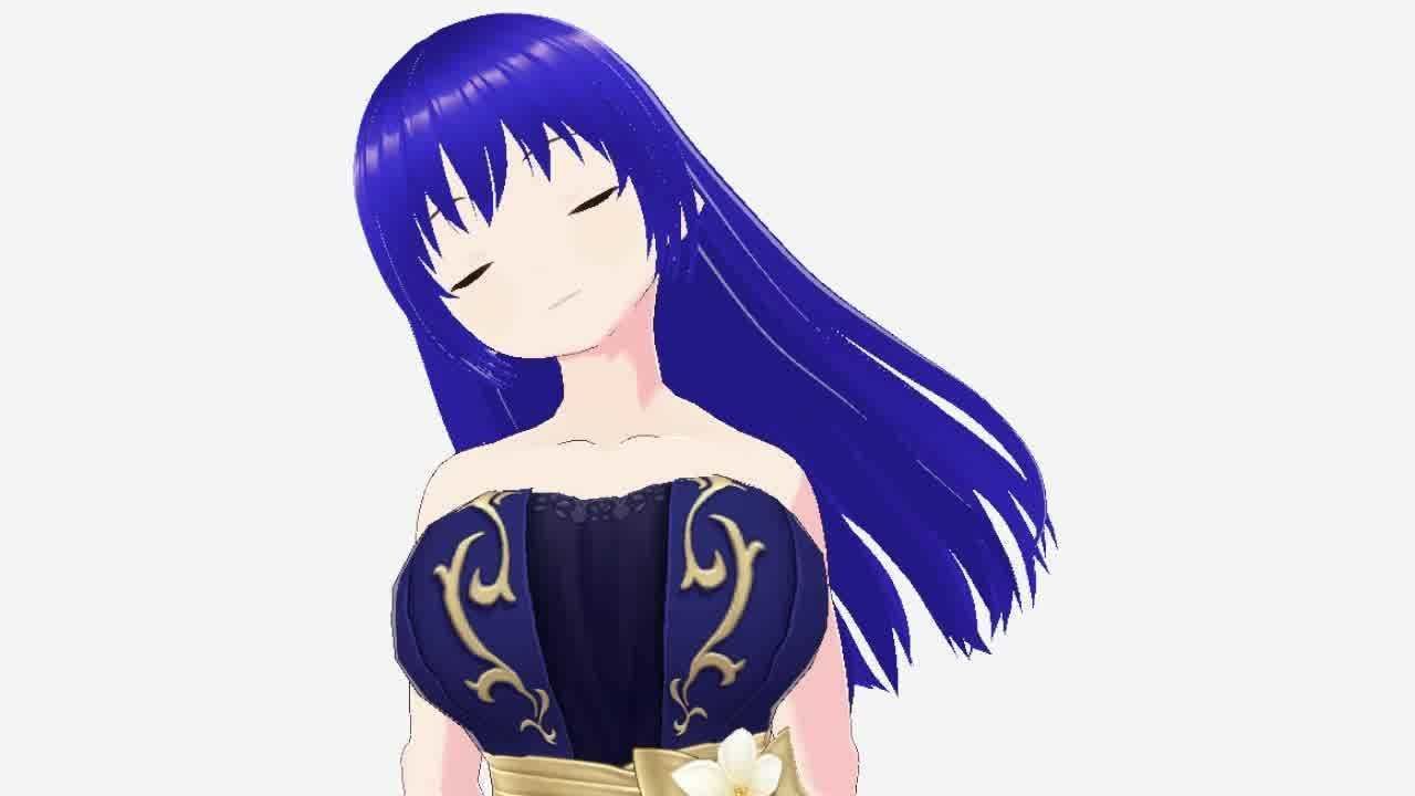 Hot Anime Princess Low-poly 3D model_10