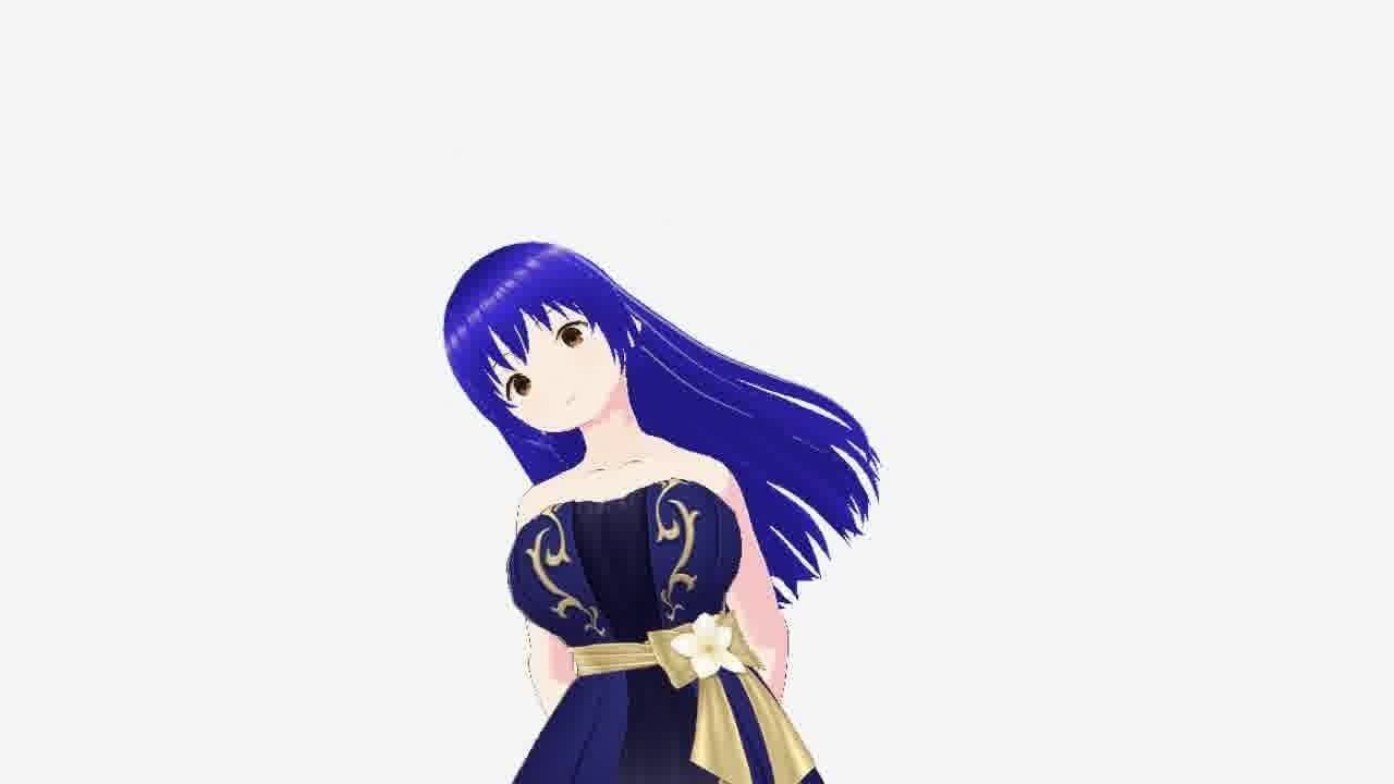 Hot Anime Princess Low-poly 3D model_23