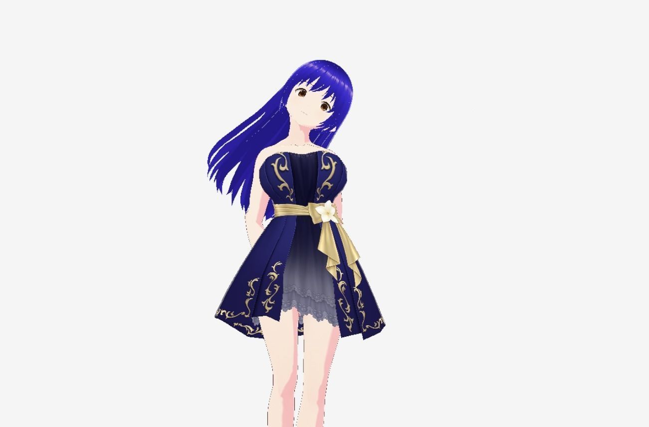 Hot Anime Princess Low-poly 3D model_53
