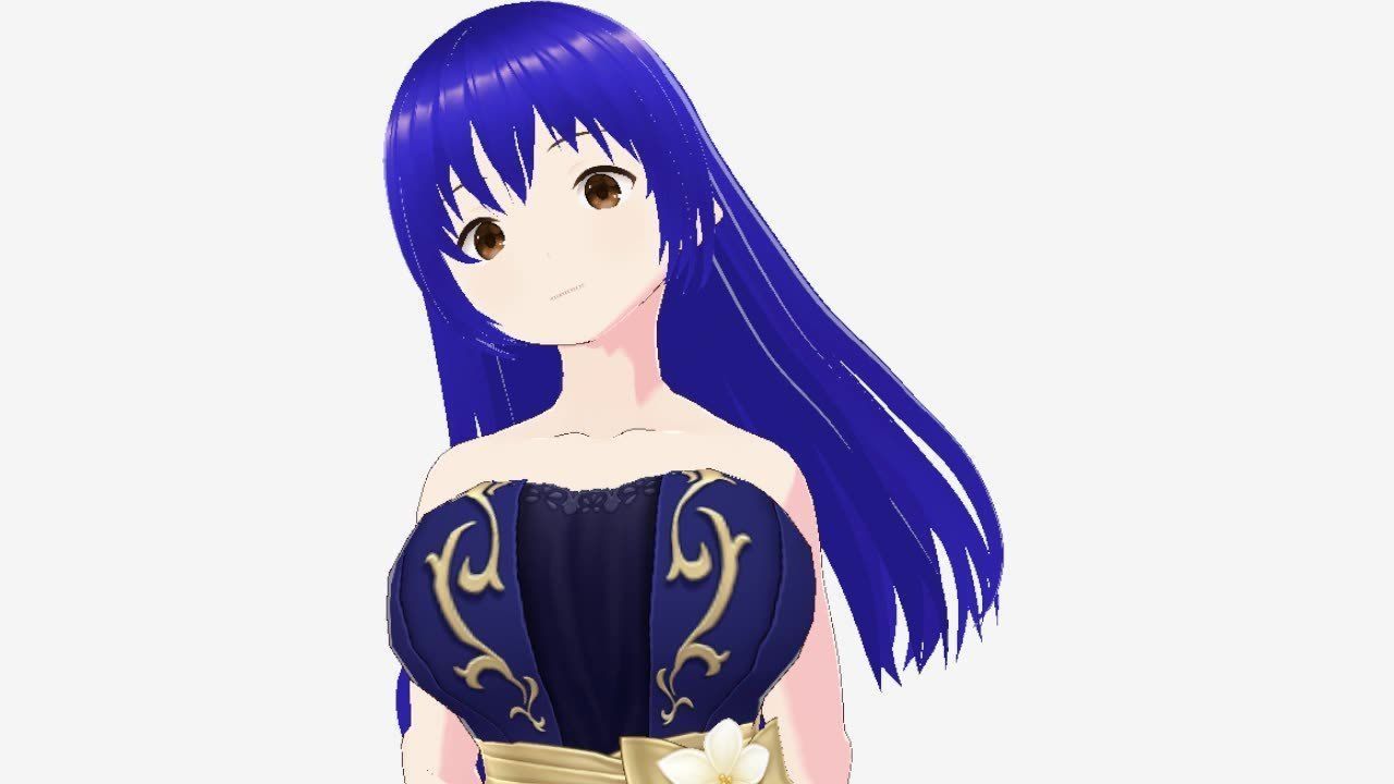 Hot Anime Princess Low-poly 3D model_6