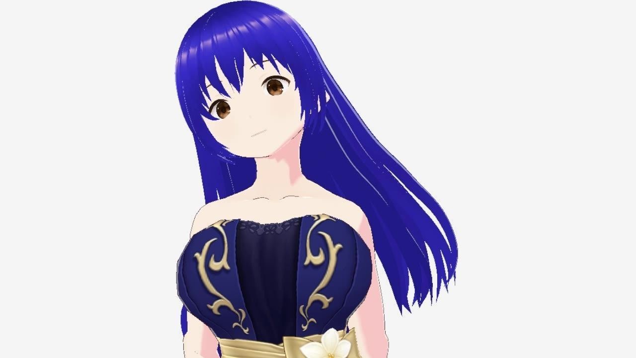 Hot Anime Princess Low-poly 3D model_5