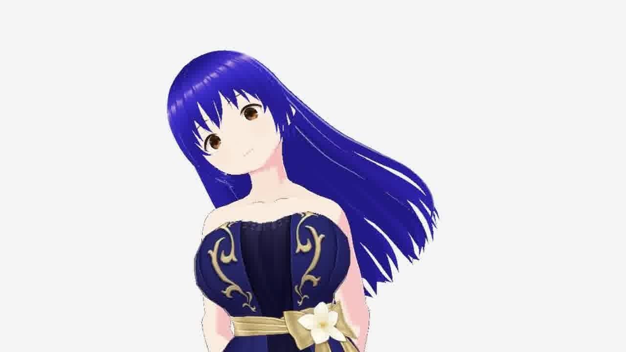 Hot Anime Princess Low-poly 3D model_16