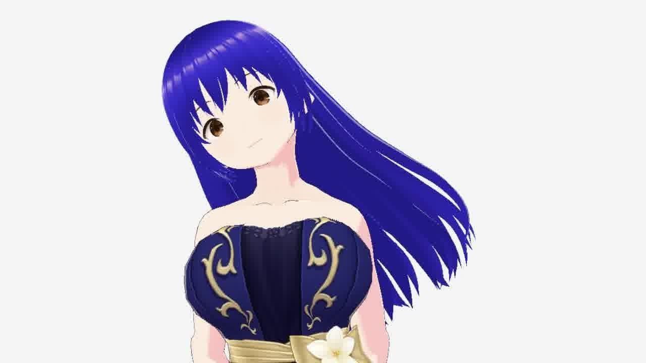 Hot Anime Princess Low-poly 3D model_13