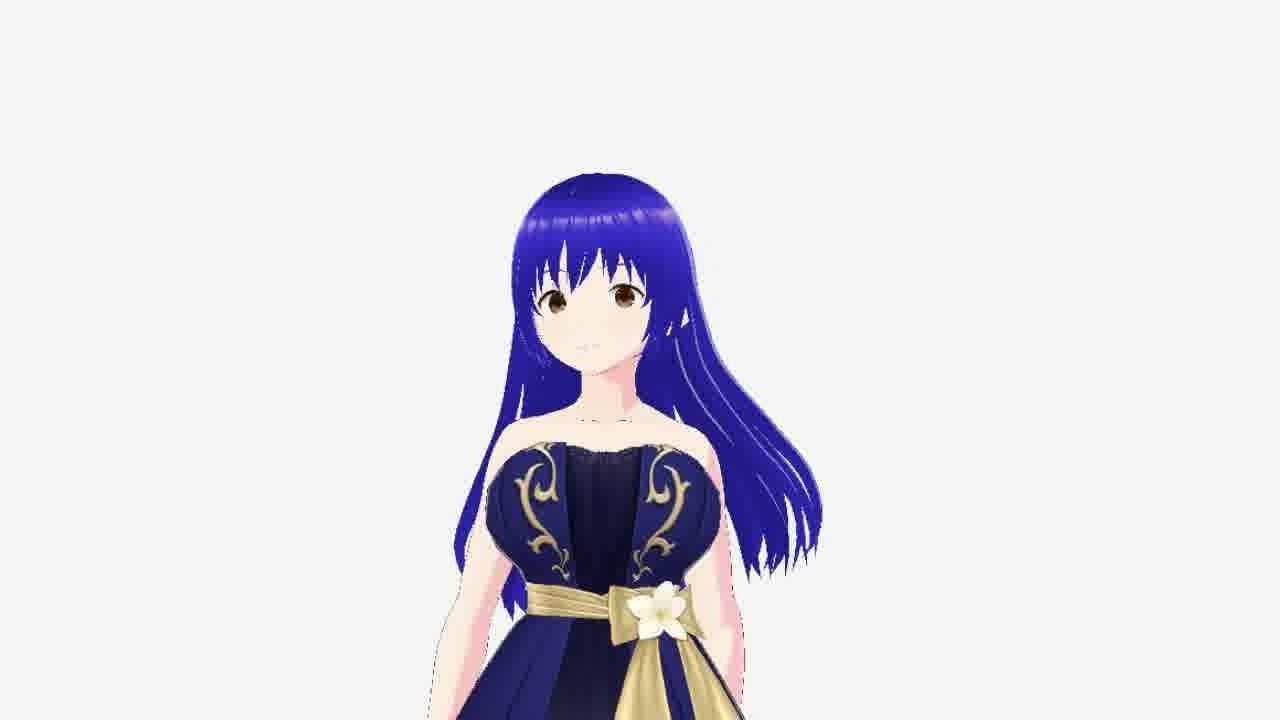 Hot Anime Princess Low-poly 3D model_52