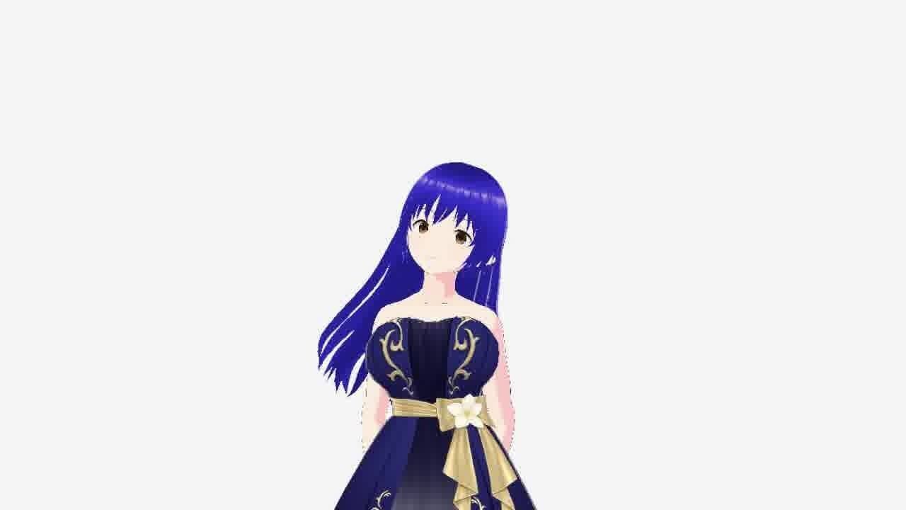 Hot Anime Princess Low-poly 3D model_46
