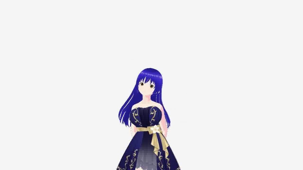 Hot Anime Princess Low-poly 3D model_34