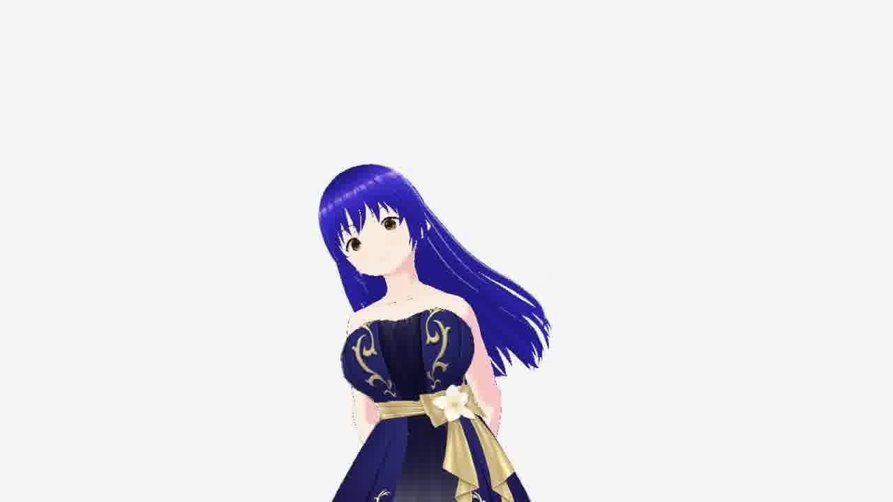 Hot Anime Princess Low-poly 3D model_27