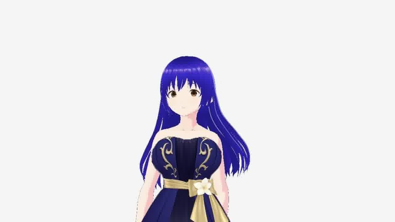 Hot Anime Princess Low-poly 3D model_51