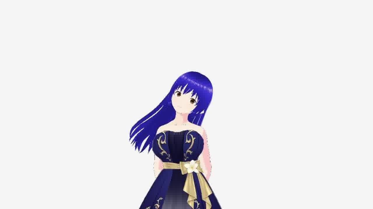 Hot Anime Princess Low-poly 3D model_44