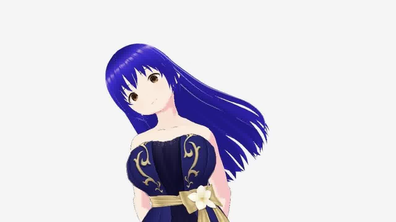 Hot Anime Princess Low-poly 3D model_19