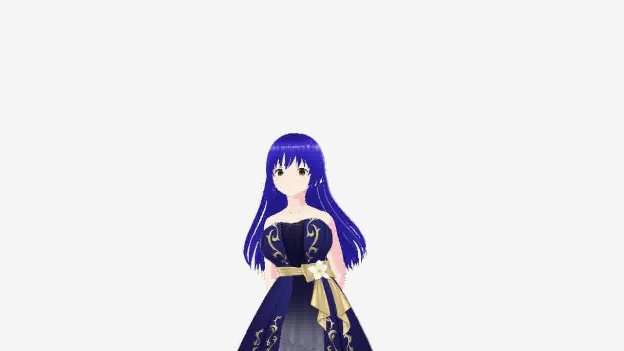 Hot Anime Princess Low-poly 3D model_32