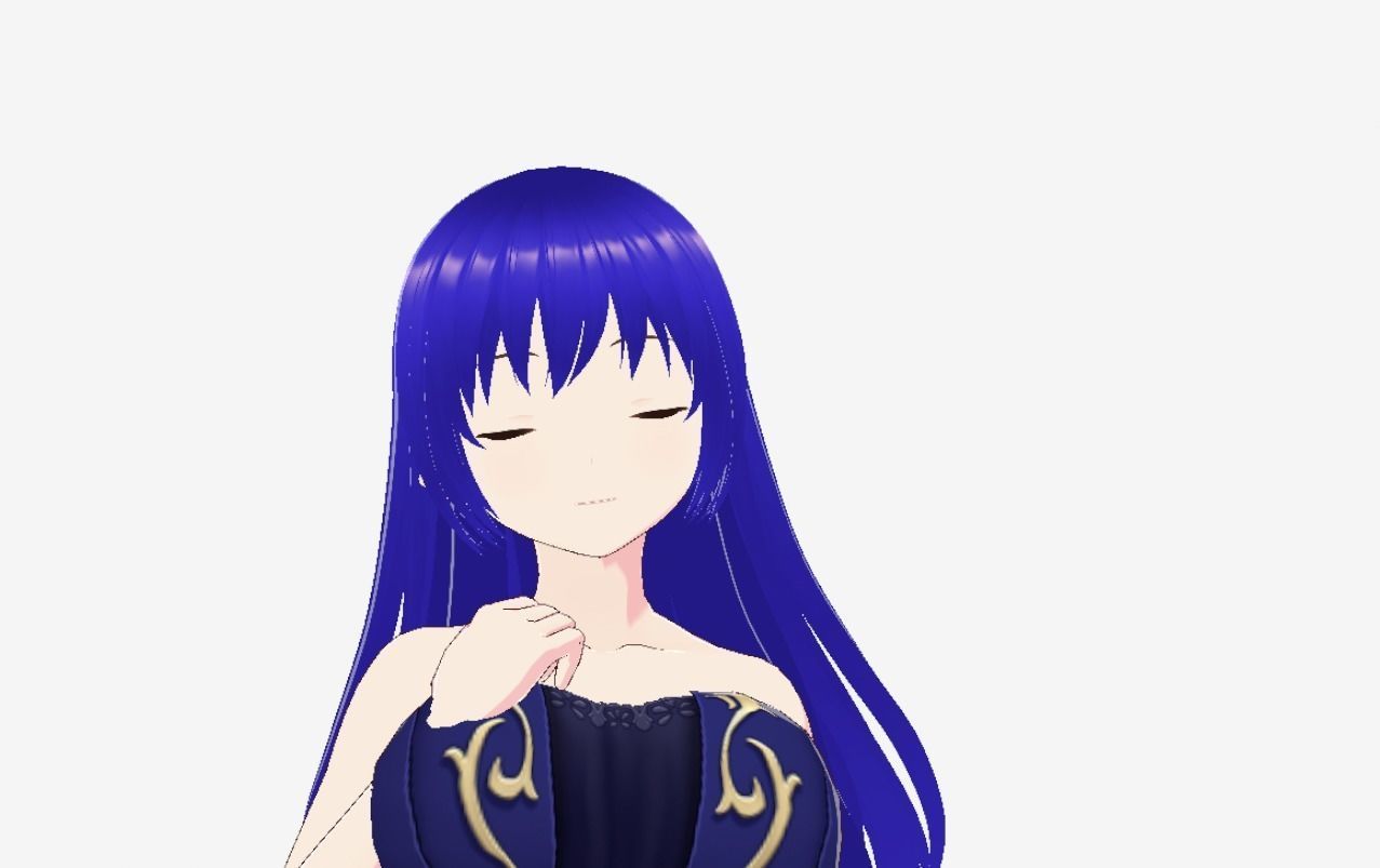 Hot Anime Princess Low-poly 3D model_3