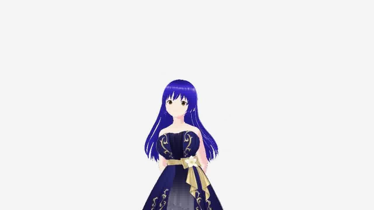 Hot Anime Princess Low-poly 3D model_33