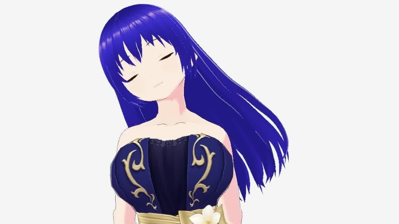 Hot Anime Princess Low-poly 3D model_11