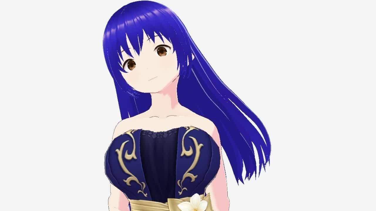 Hot Anime Princess Low-poly 3D model_8