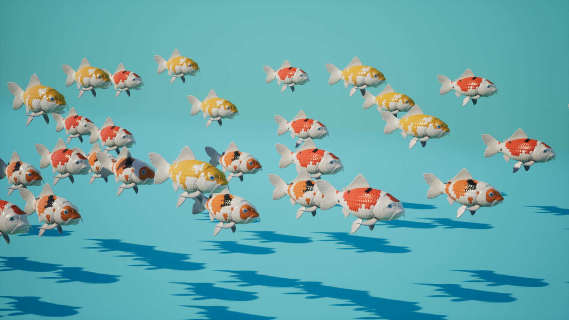Koi Japanese carp Low-poly 3D model_5