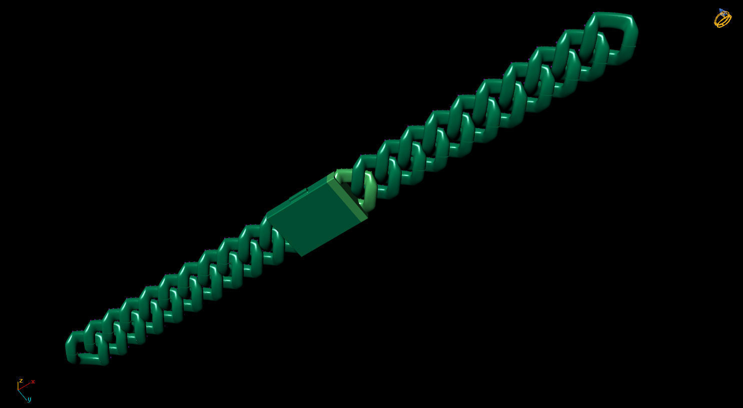 3D printed model of Cuban diamond chain 3D print model_8