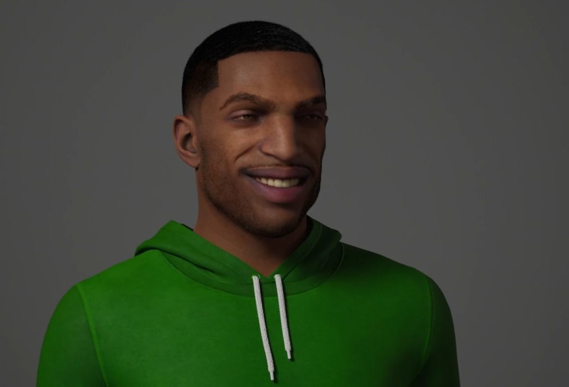 Carl Johnson CJ HD Remastered 3D Model Low-poly 3D model Low-poly 3D model_1