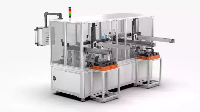 Automatic Battery Tray Loading and Unloading Coating Machine 3D model