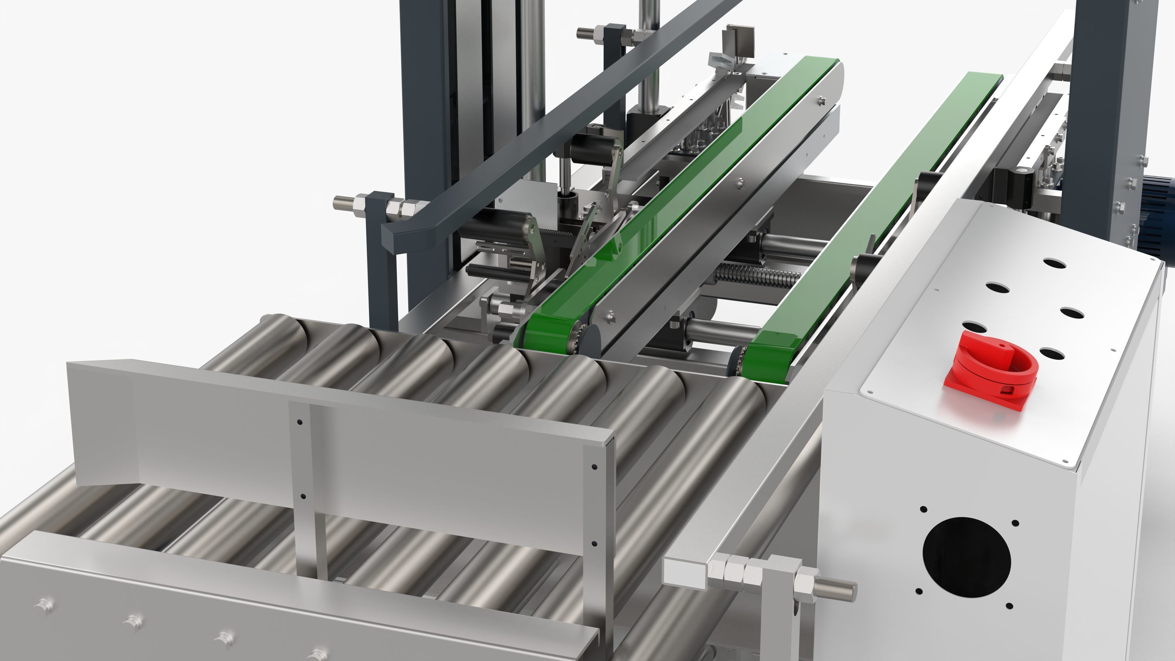 Automatic Four Corner Sealing Machine 3D model_8