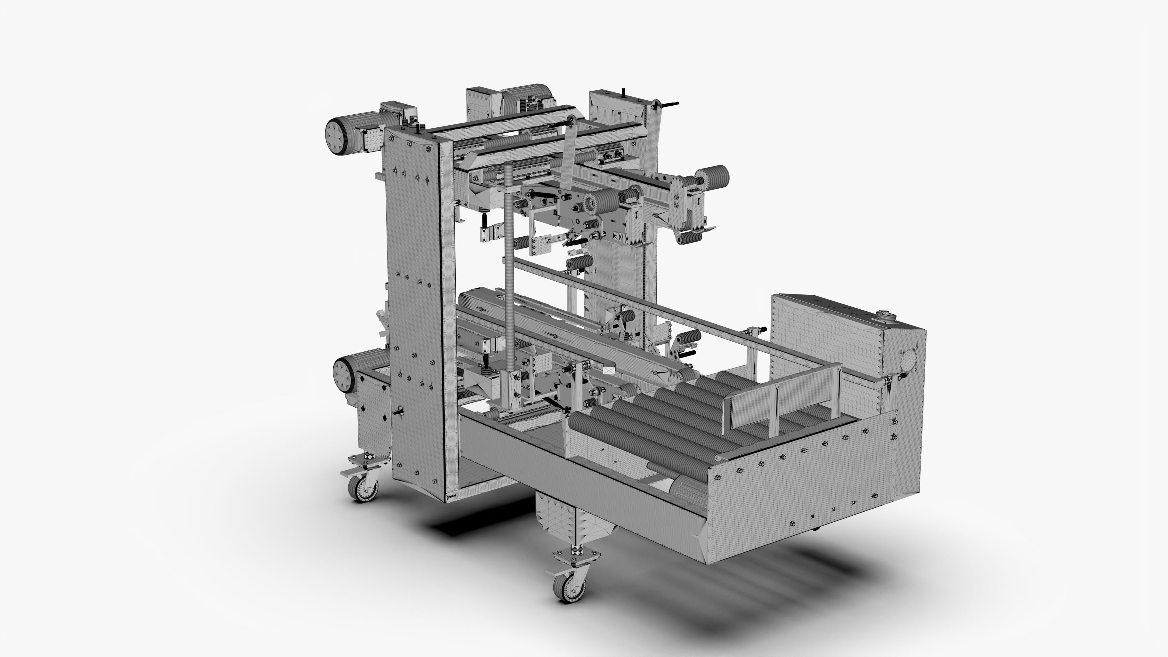 Automatic Four Corner Sealing Machine 3D model_14