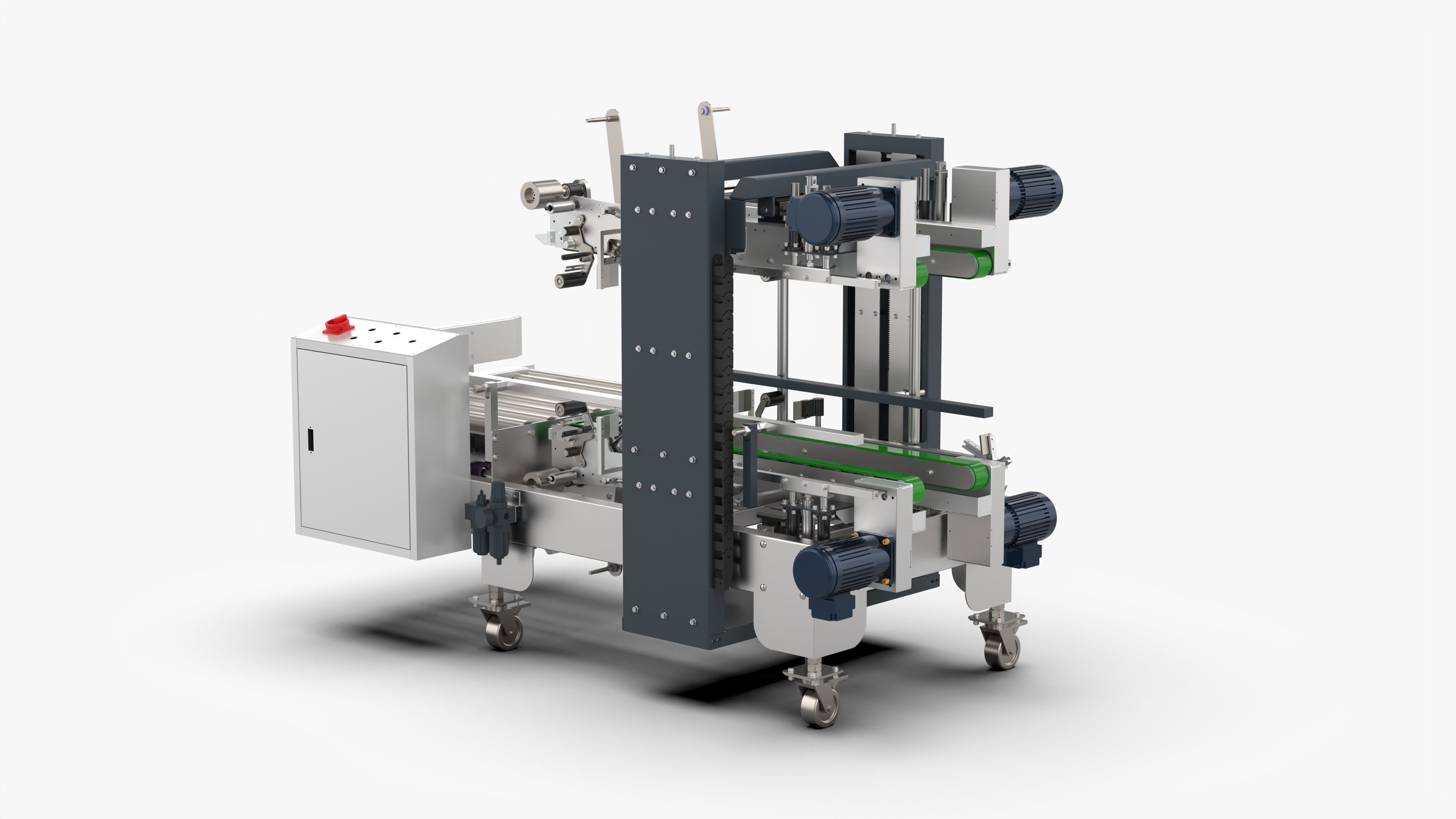 Automatic Four Corner Sealing Machine 3D model_4