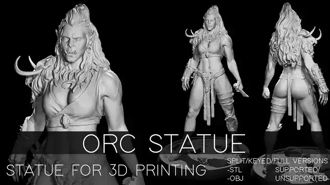 Orc Statue for 3D Printing