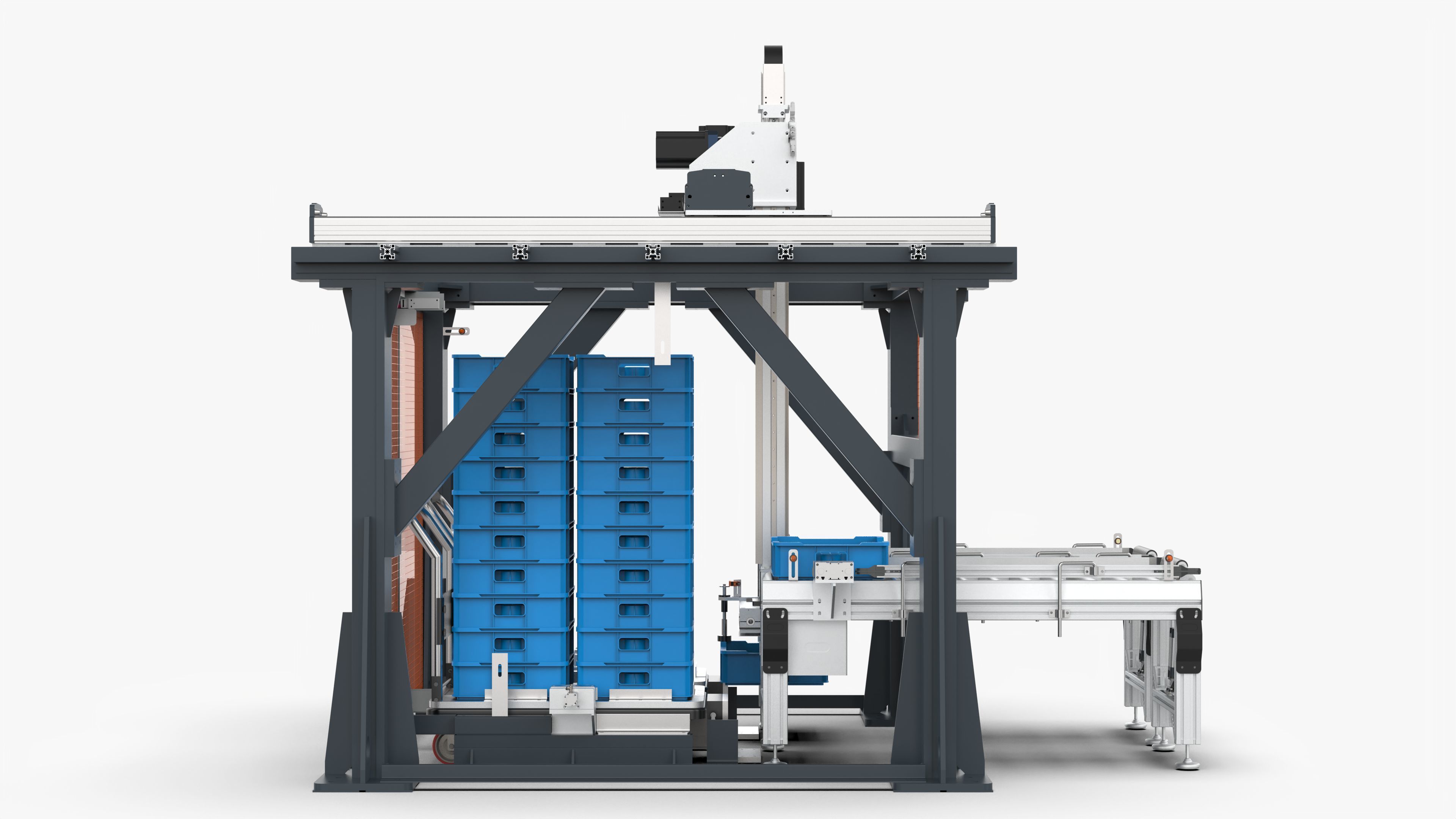 Gantry Palletizing and Packing Truss Manipulator 3D model_7