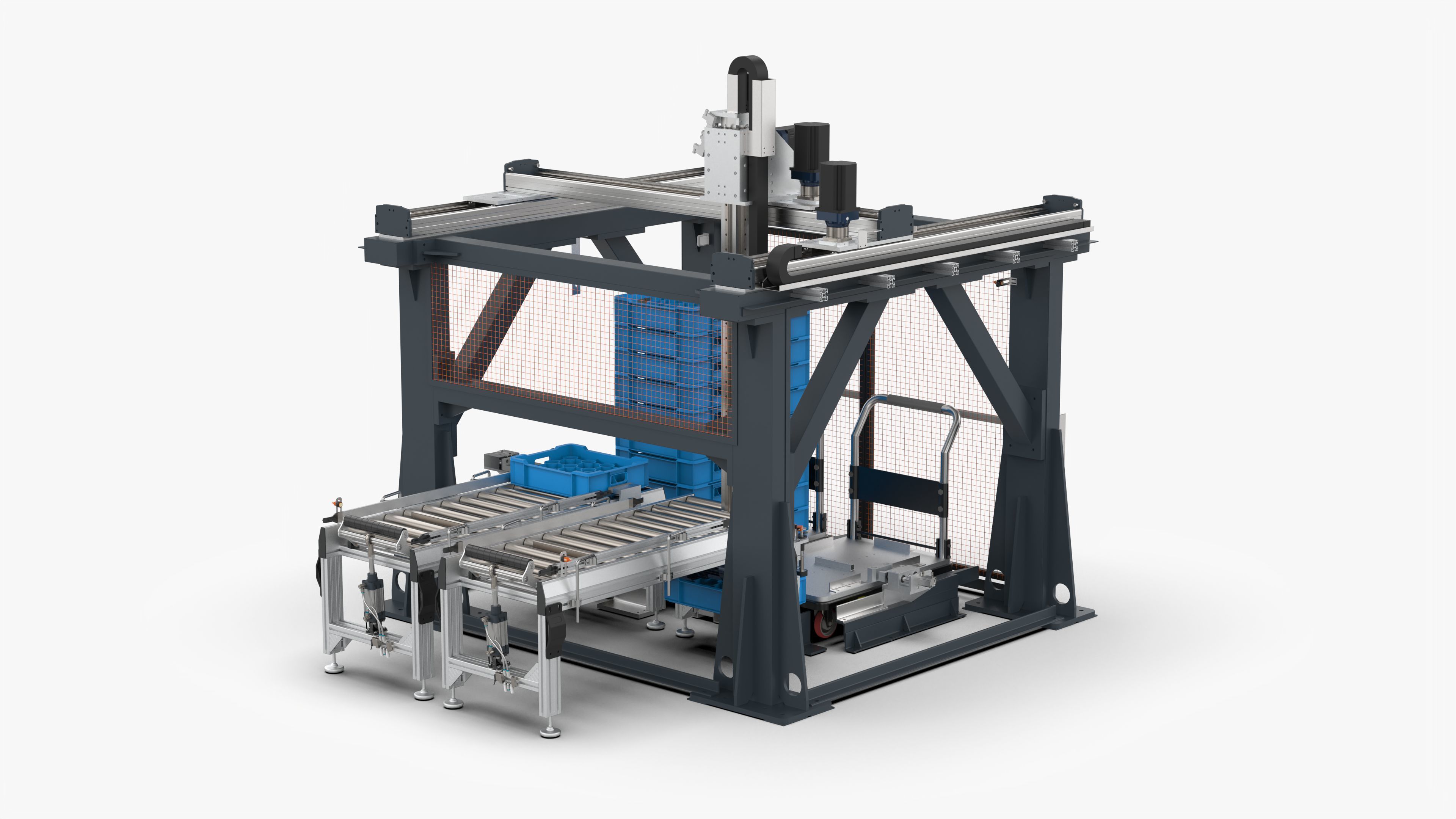 Gantry Palletizing and Packing Truss Manipulator 3D model_1
