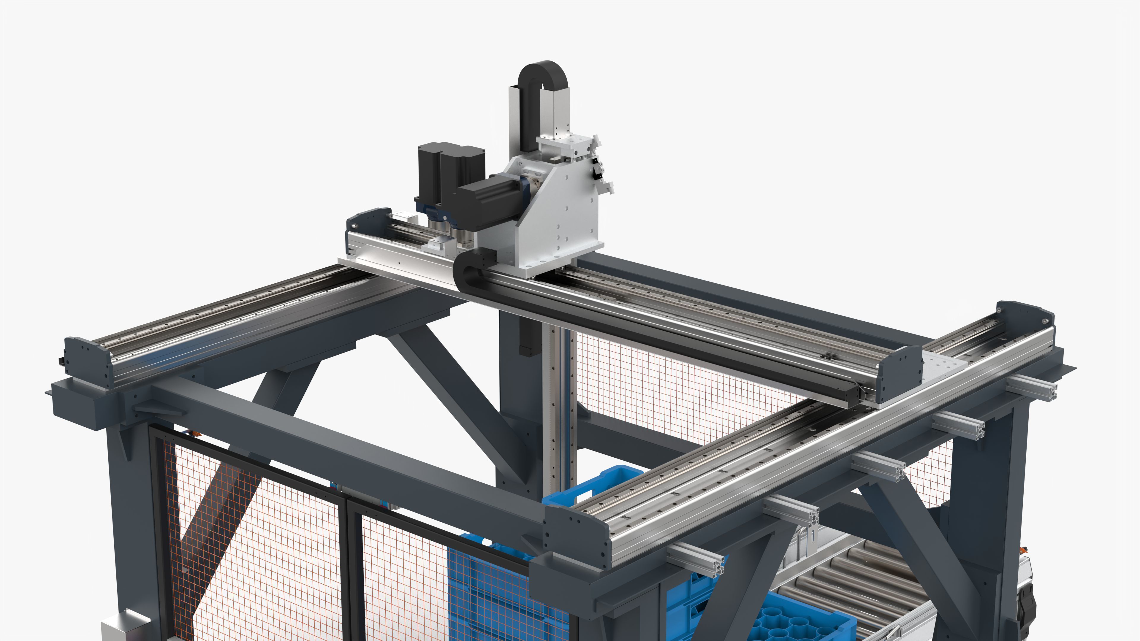 Gantry Palletizing and Packing Truss Manipulator 3D model_8