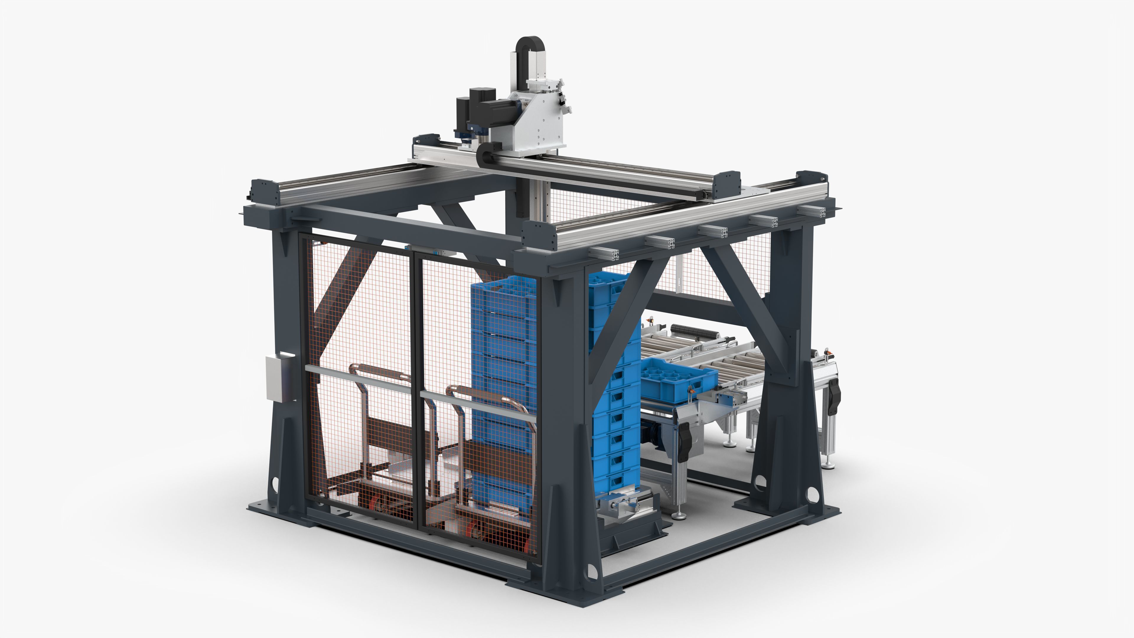 Gantry Palletizing and Packing Truss Manipulator 3D model_3