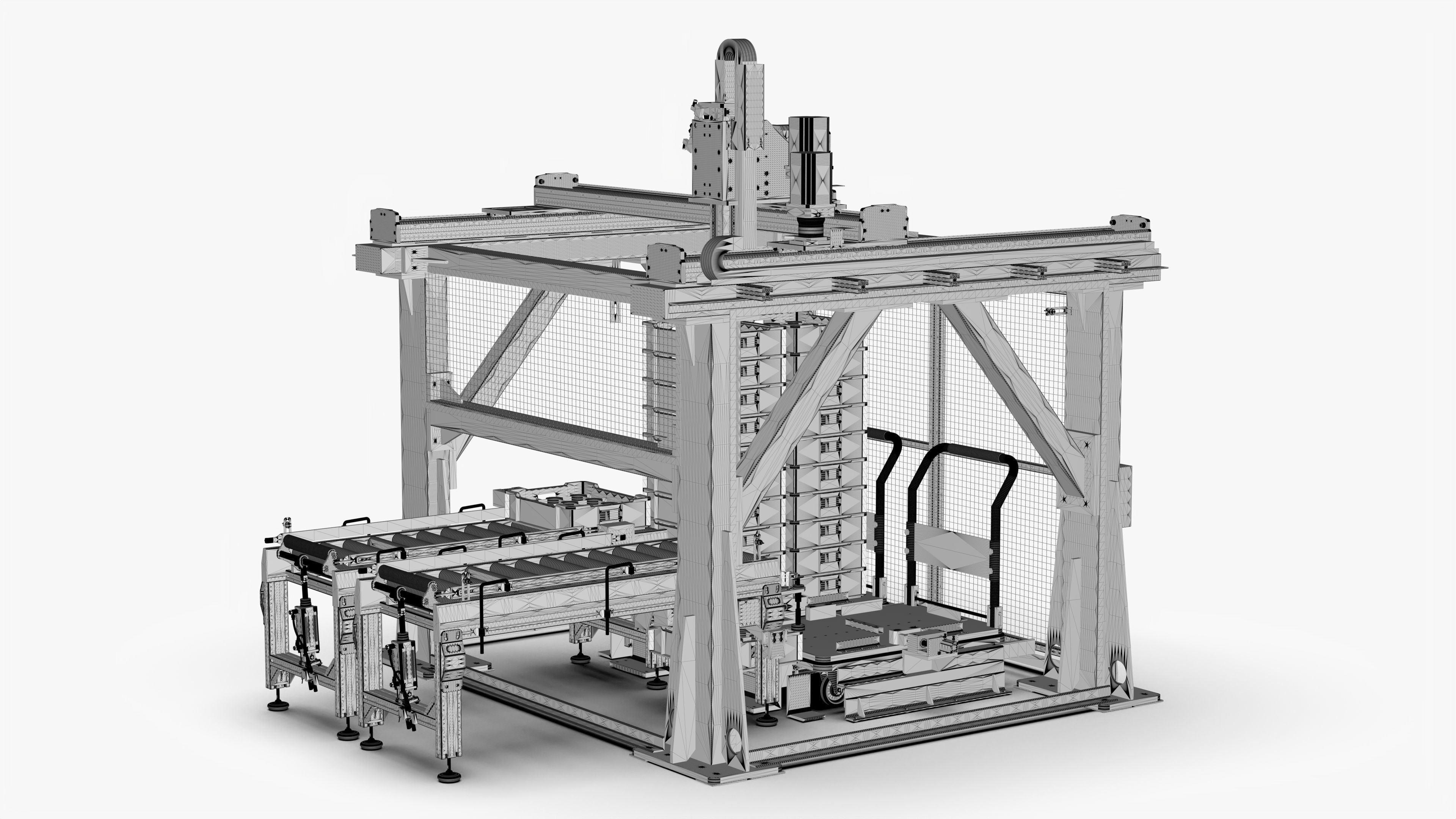 Gantry Palletizing and Packing Truss Manipulator 3D model_12